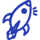Rocket Icon Blue